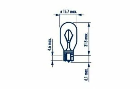 Автолампа W16W 12V 16W W2,1X9,5d NARVA 17631