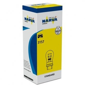 P27/7W 12V 27/7W W2,5x16q |LAMPS FOR INDICATORS, BREAK LIGHT, FOG AND REVERSE| 10шт NARVA 17945