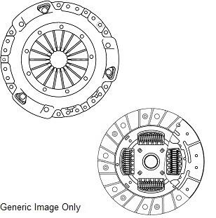Комплект сцепления Laguna II 1.9 dCi 01-(228mm) (под сплошной маховик)) National CK10060S