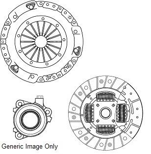 Комплект зчеплення Trafic/Master 2.0/2.5dCi 06- (240mm) (+вижим.регулятор) National CK10260-61