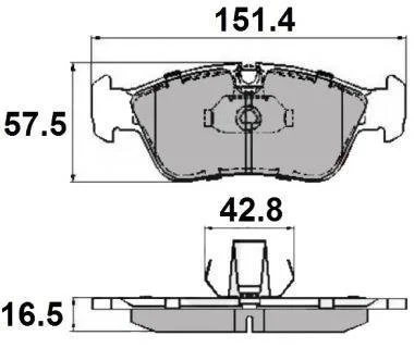 Тормозные колодки перед. BMW 3 (E36/E46) 90-09 (ATE) National NP2050