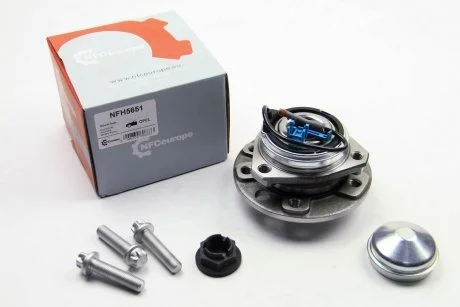 Підшипник маточини перед. OPEL Astra H 1.4, 1.6, 1.7CDTi, 1.8 03/04-01/05 (5 болтів) NFC EUROPE NFH5651