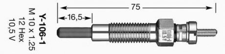 Свічка розжарювання NGK 6525