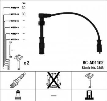 Комплект кабелей высоковольтных NGK RCAD1102