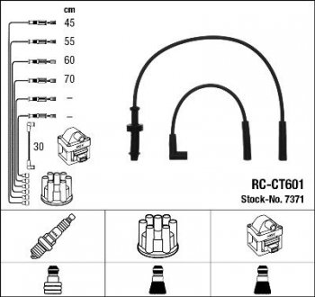 Високовольтні дроти (набір) NGK RCCT601 (фото 1)