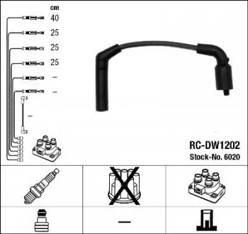 Дроти запалення, набір NGK RCDW1202