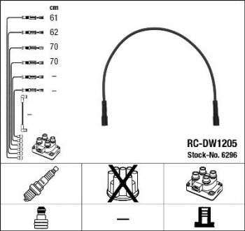 Дроти запалення, набір NGK RCDW1205