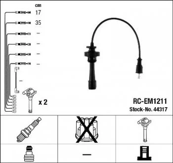 Комплект кабелей высоковольтных NGK RCEM1211