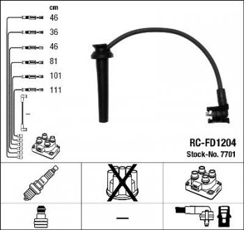 К-т проводов зажигания NGK RCFD1204