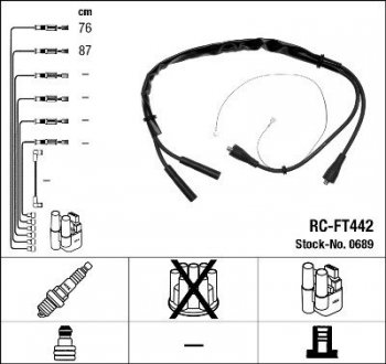 Високовольтні дроти (набір) NGK RCFT442