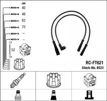 Дроти запалювання, набір NGK RCFT621