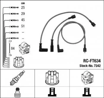 Високовольтні дроти (набір) NGK RCFT634