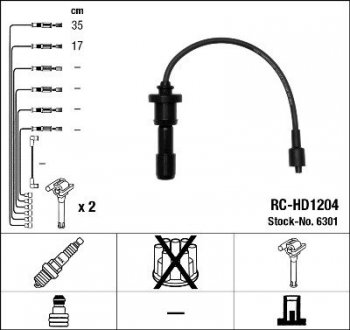 Дроти запалення, набір NGK RCHD1204