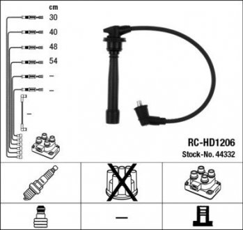 Комплект кабелей высоковольтных NGK RC-HD1206