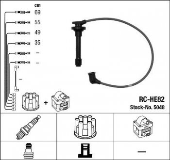 Дроти запалення, набір NGK RCHE82