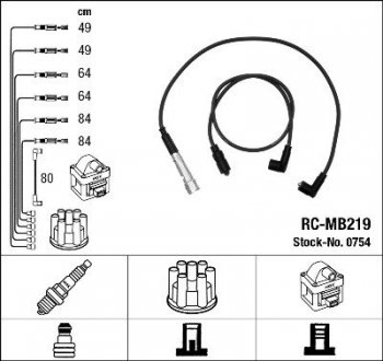 Дроти запалення, набір NGK RCMB219