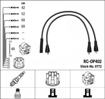 Високовольтні кабелі NGK RCOP402