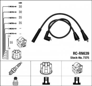 Високовольтні дроти (набір) NGK RCRN639