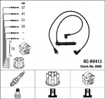 Кабелі запалювання NGK RCRV413