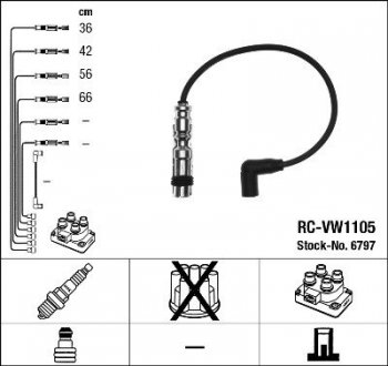 Дроти запалення, набір NGK RCVW1105