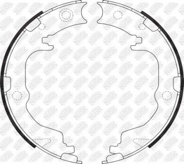 Колодки ручника 170mm*32mm Mitsubishi, Chrysler, Jeep, Dodge NiBK FN23001