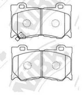 Колодки дискового тормоза NiBK PN0389