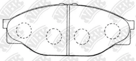 Колодки тормозные передние Toyota Hiace NiBK PN1227 (фото 1)