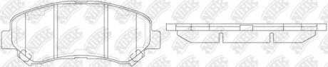 Колодки передние Sport Qashqai (J10E)/X-Trail (T31)/Koleos/ NiBK PN2801S