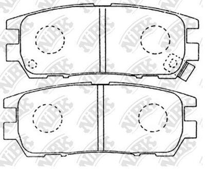 Колодки задние Mitsubishi NiBK PN3280 (фото 1)