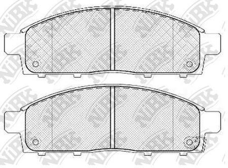 Колодки тормозные дисковые передние NiBK PN3809