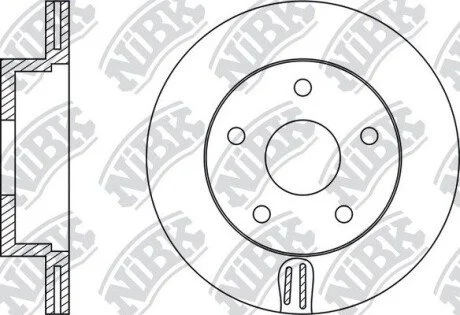Диск гальмівний передній 242мм Subaru Impreza, Legasy NiBK RN1276