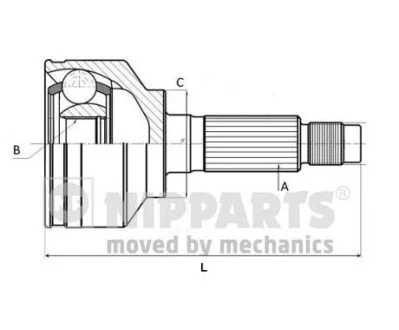 Шарнир приводного вала NIPPARTS J2823005