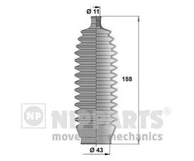 Пыльник рулевого управления NIPPARTS J2855000