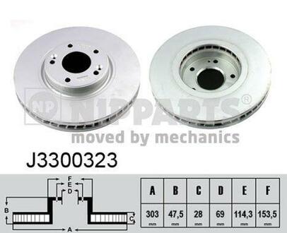 Тормозной диск NIPPARTS J3300323 (фото 1)