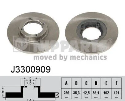 Тормозной диск NIPPARTS J3300909