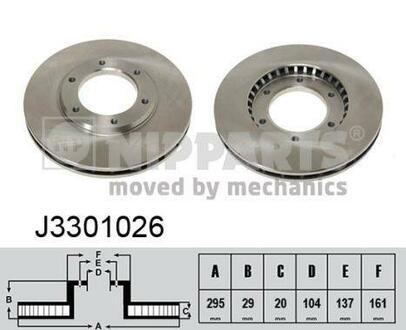 Гальмiвнi диски NIPPARTS J3301026