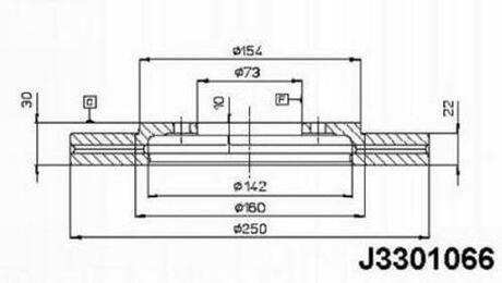 Тормозной диск NIPPARTS J3301066