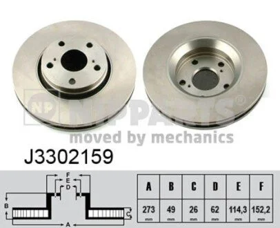 Гальмiвнi диски NIPPARTS J3302159