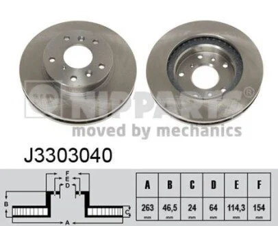 Гальмiвнi диски NIPPARTS J3303040