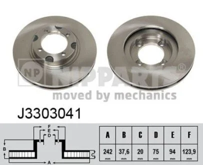Гальмiвнi диски NIPPARTS J3303041
