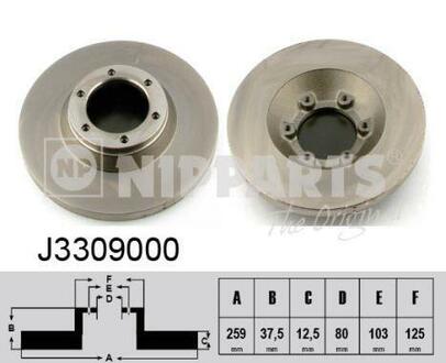 Диск гальмівний NIPPARTS J3309000