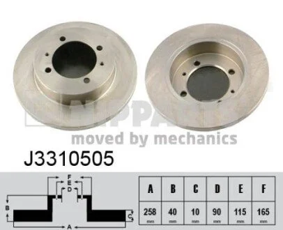 Гальмiвнi диски NIPPARTS J3310505