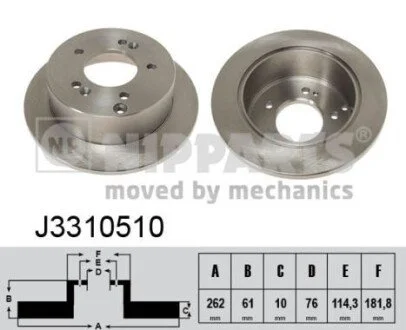 Тормозной диск NIPPARTS J3310510