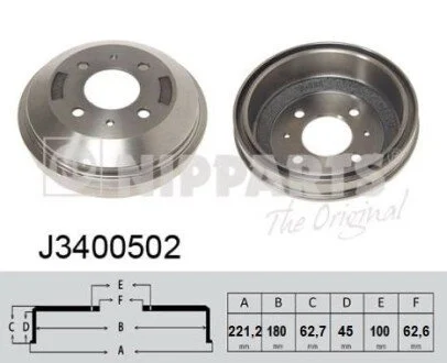 Тормозной барабан NIPPARTS J3400502