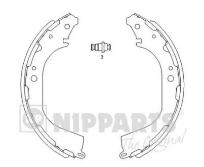 Тормозные колодки барабанные NIPPARTS J3501045