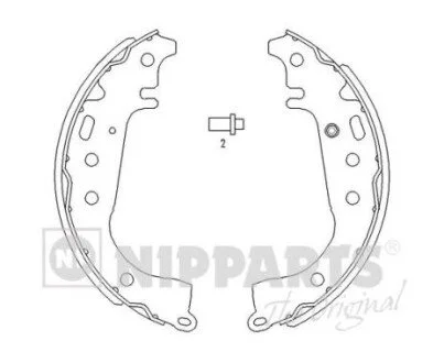 Тормозные колодки барабанные NIPPARTS J3502071