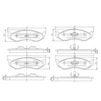 Гальмiвнi колодки дисковi NIPPARTS J3600307
