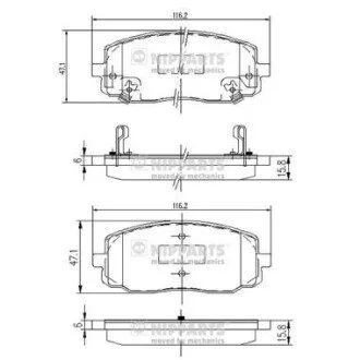 Гальмiвнi колодки дискові NIPPARTS J3600323