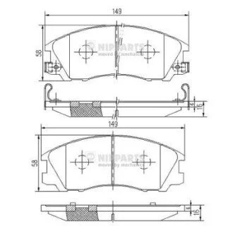 Тормозные колодки дисковые NIPPARTS J3600534
