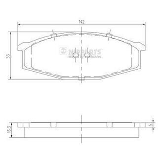 Гальмiвнi колодки дискові NIPPARTS J3601034